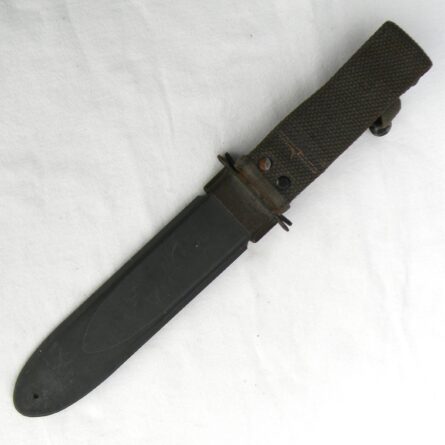 USA WW2 era USN MK2 Camillus Mark 2 fighting knife ID'd to Lt. J.B. Morwessel, blade-marked type, signed original 1943 NORD scabbard - Image 3