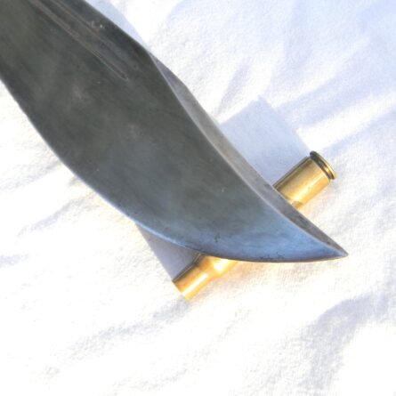 WW2 era Western Cutlery V44 Pilot Survival/Fighting Knife, original leather scabbard; RARE - Image 8