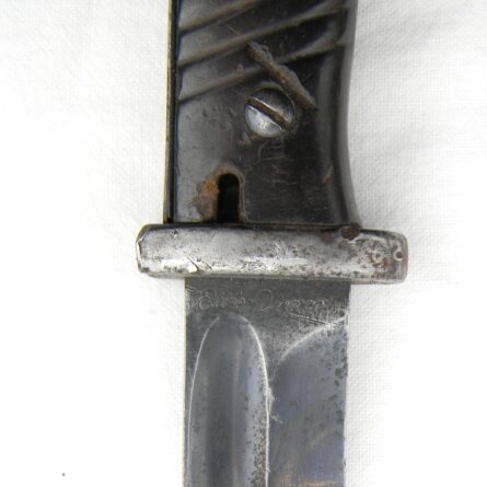 GERMANY WW2 era 1939 Elite Diamant bayonet for Mauser K98; original scabbard, frog; good condition - Image 10