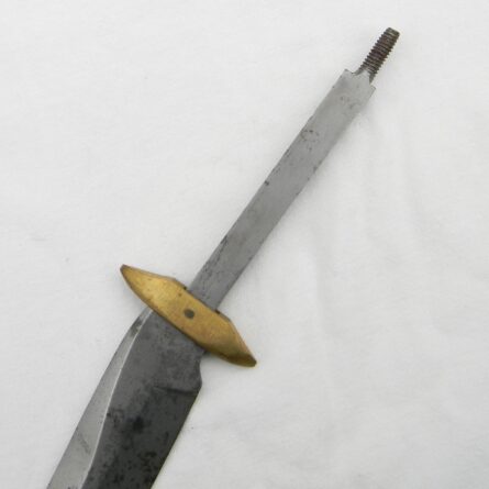 Vietnam War era unfinished 7-inch blade SOG fighting knife, bronze guard; rare type - Image 6