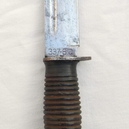 WW2 era CASE XX 337-6Q Quartermaster fighting knife, original leather scabbard; excellent - Image 7