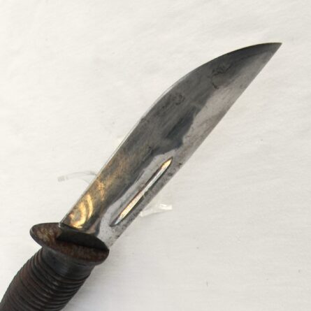 WW2 era CASE XX 337-6Q Quartermaster fighting knife, original leather scabbard; excellent - Image 11