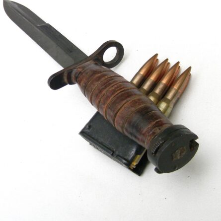 米軍実物 銃剣M8A1スカバード 前期型OG WWII 1941〜1945年 WW2 Utica M4 bayonet, original M8A1 BM Co scabbard