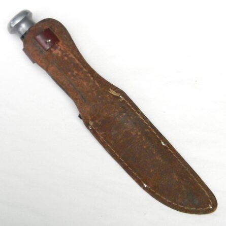 USA WW2 Kinfolks fighting knife, early war "private purchase" type fighter; original scabbard; excellent - Image 4