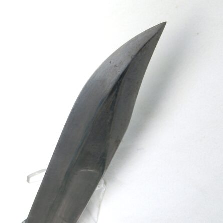 WW2 era American unique "theater" fighting knife made from MK2 Ka-Bar fighter; leather scabbard - Image 9