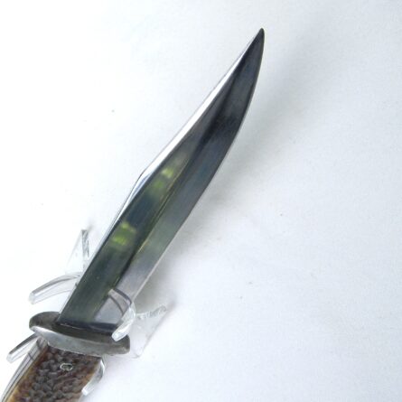 USA WW2 era Case Tested XX "Pig Sticker" fighting knife, jigged bone handle, original sheath; rare type - Image 10