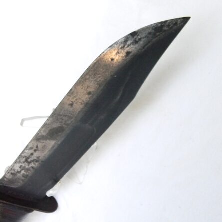 WW2 era Ka-Bar USN MK2 Mark 2 fighting knife, early blade guard-marked type, original 1943 NORD scabbard; excellent - Image 11