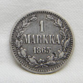 Finland 1865S silver Markka