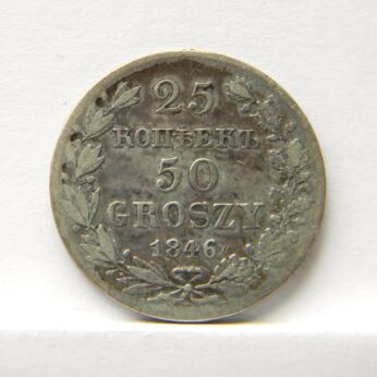 Poland 1846 silver 25 Kopeks 50 Groszy