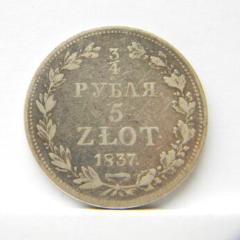 Poland 1837 silver 5 Zlotych