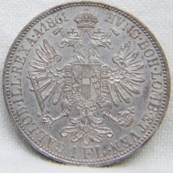 Austria 1861A silver Florin