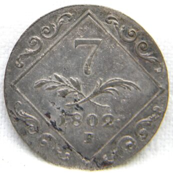 Austria 1802 silver 7 Kreuzer