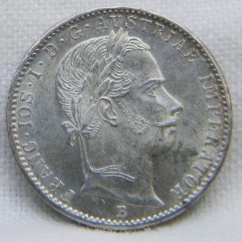 Austria 1860B silver 1/4 Florin