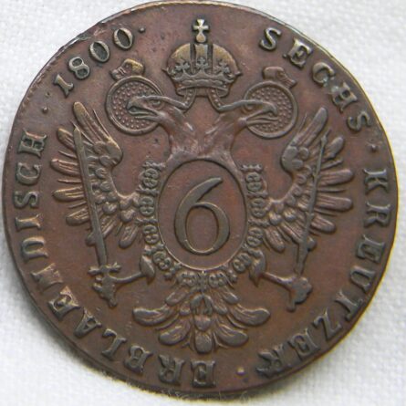 Austria 1800 copper 6 Kreuzer