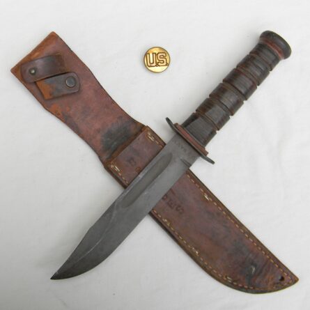 WW2 PAL MK2 fighting knife red spacer