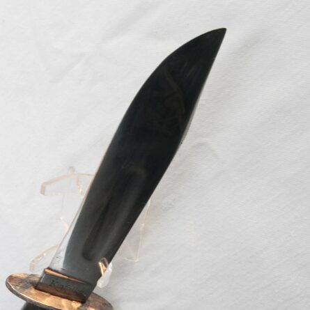 USA WW2 Kinfolks 6-inch blade fighting knife, mid-war "private purchase" fighter; original scabbard - Image 10