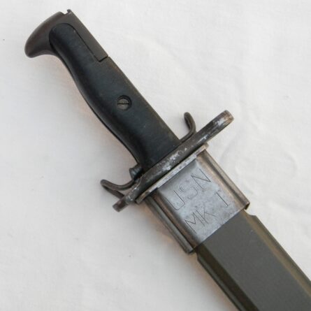 USA WW2 Union Fork & Hoe (UFH) rare uncut 16-in blade M1905 bayonet dated 1942, original scabbard - Image 2