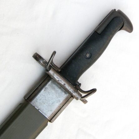 USA WW2 Union Fork & Hoe (UFH) rare uncut 16-in blade M1905 bayonet dated 1942, original scabbard - Image 3