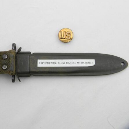 WW2 era Camillus M4 bayonet for M1 carabine, rare aluminum handle retrofit type, original M8 scabbard - Image 5