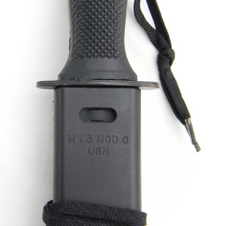 USN issue MK3 Model 0 dive knife made by Ontario Knife Company; original scabbard; rare UNUSED - Image 3