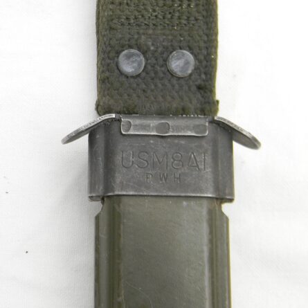 Korean War era Imperial Cutlery DAS-marked M5 bayonet for M1 Garand, original PWH M8A1 scabbard - Image 6