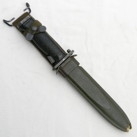 Korean War era Aerial Cutlery DAS-marked M5 bayonet for M1 Garand, original BM Co M8A1 scabbard - Image 2