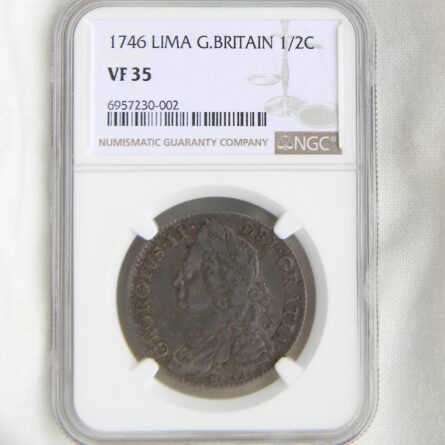 Great Britain 1746 silver Lima Half-Crown