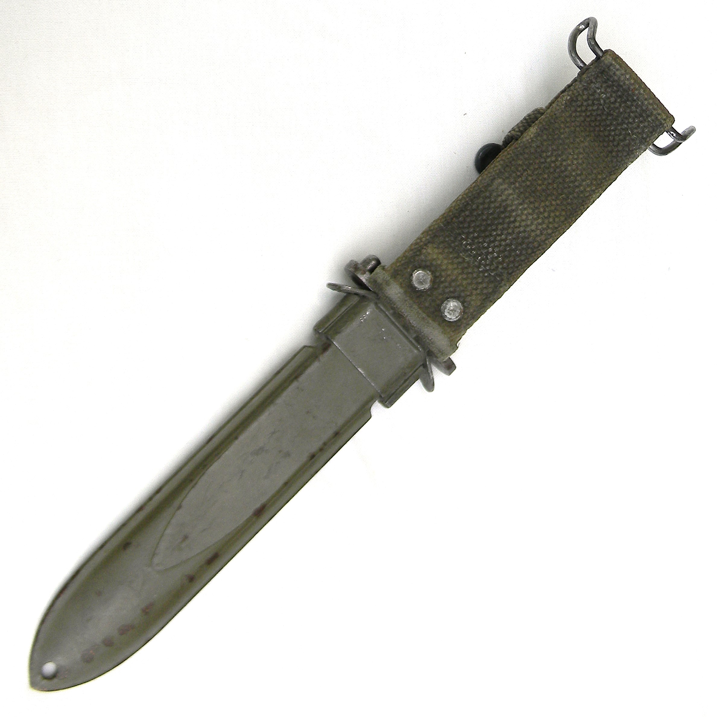 Korean War era Imperial Cutlery DAS-marked M5 bayonet for M1 Garand, WW2 era M8 scabbard - Image 3