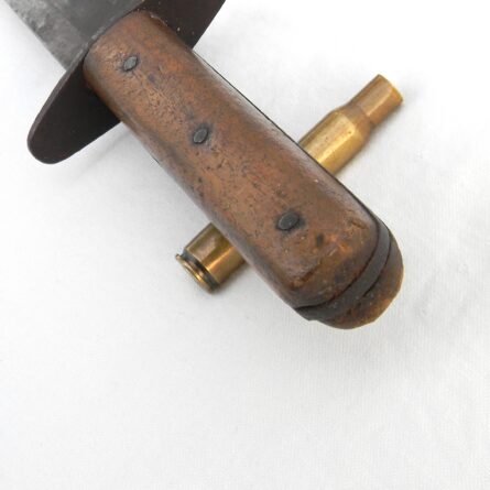 Austro-Hungarian Empire WW1 era M1917 Sturmmesser fighting knife made by Komporday Hugo Stósz, Hungary, original scabbard & belt hanger; rare - Image 13