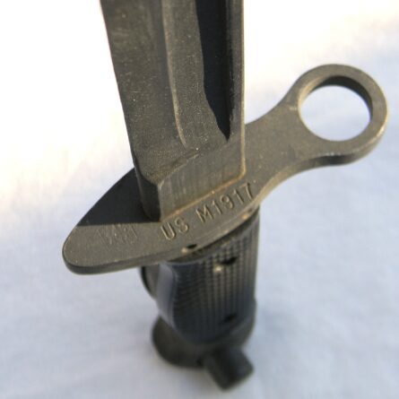 Vietnam War US-made GEN CUT 1960th M1917 bayonet for 12-gauge trench gun, original BA Inc. scabbard, rare UNUSED - Image 7