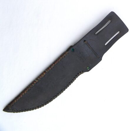 WW2 era American "theater" fighting knife, cast aluminum handle, original sheath marked DILL 1945 - Image 3