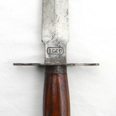 France WW1 era SGCO M1916 Le Vengeur (AVENGER) fighting knife, original scabbard; excellent condition - Image 9