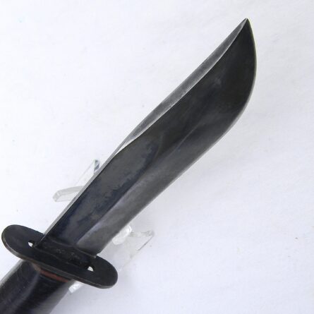 American WW2 Western Cutlery "Shark" G46-6 Fighting Knife, rare Type 2 bright blade/flat iron pommel variety, original scabbard - Image 9