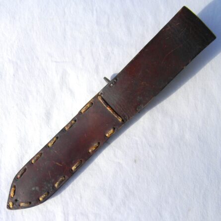 USA WW2 era rare San Antonio Iron Works fighting knife made from M1913 Patton Saber blade, custom scabbard - Image 3