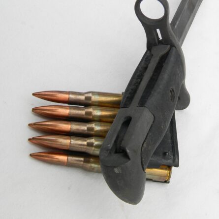 Korean War era "short" M1 bayonet for Garand rifle, original WW2 era M8 composition scabbard - Image 2