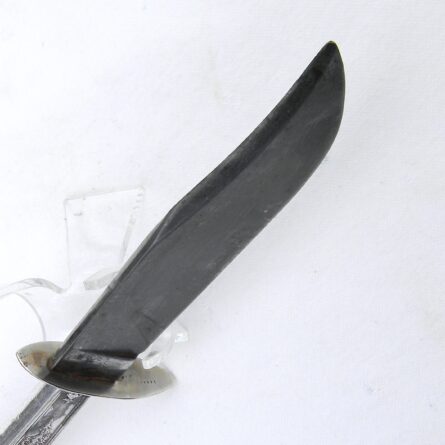 WW2 era British fighting knife with William Rodgers blade and re-purposed Rogers Bros tableware sterling silver handle, original sheath; RARE - Image 9