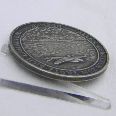 Germany 1928 silver medal Bremen (Junkers W33) aircraft 1st Europe-to-America flight (Keiser-931); toned AU - Image 5