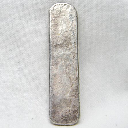 Vintage British Hong Kong Two Tael bank silver ingot, “old-school” poured and die-struck bar; scarce type - Image 5