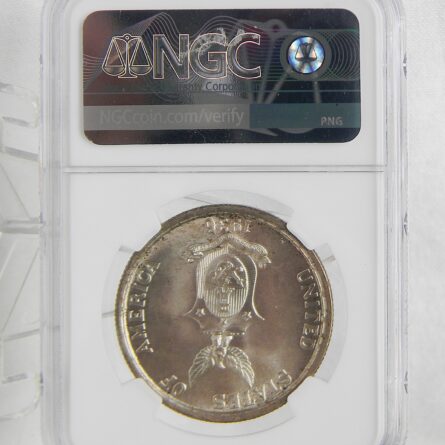Scarce American Philippines 1936M Roosevelt-Quezon silver Peso 1-yr type commemorative; NGC graded MS65 - Image 4