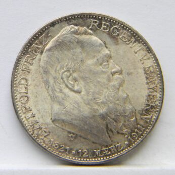 Germany Bavaria 1911D silver 2 Mark