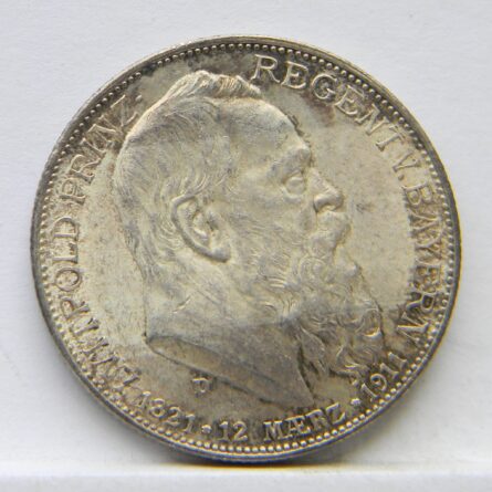 Germany Bavaria 1911D silver 2 Mark