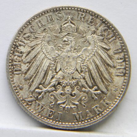 Germany Bavaria 1911D silver 2 Mark
