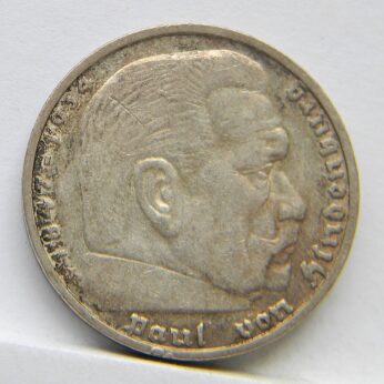 Germany 1936J silver 5 Mark