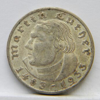 Germany 1933F silver 2 Mark