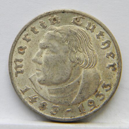 Germany 1933F silver 2 Mark