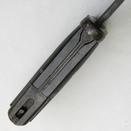 USA WW2 rare Oneida Ltd (OL) uncut 16-in blade M1905 bayonet dated 1942, orig scabbard signed FJ MARTIN - Image 10