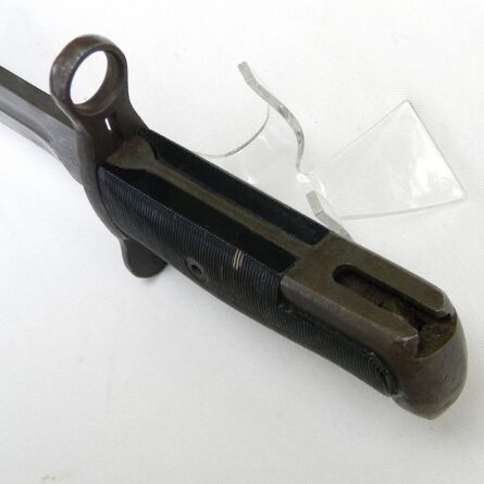 USA WW2 rare Oneida Ltd (OL) uncut 16-in blade M1905 bayonet dated 1942, orig scabbard signed FJ MARTIN - Image 11
