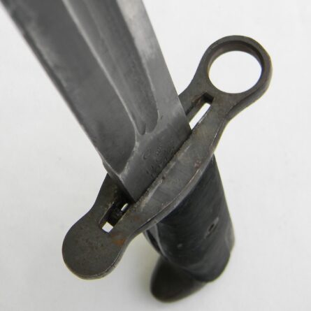 USA WW2 rare Oneida Ltd (OL) uncut 16-in blade M1905 bayonet dated 1942, orig scabbard signed FJ MARTIN - Image 14
