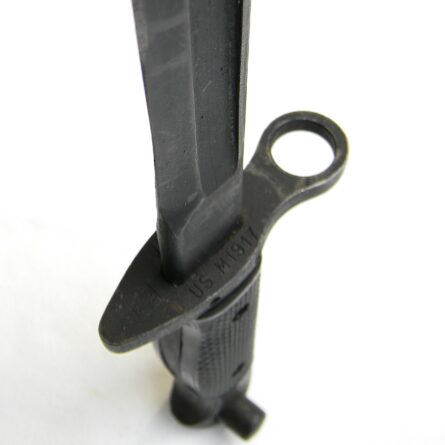 Vietnam War era US GEN CUT 1960th M1917 bayonet for 12-gauge trench gun, original BA Inc. scabbard, rare UNUSED - Image 7