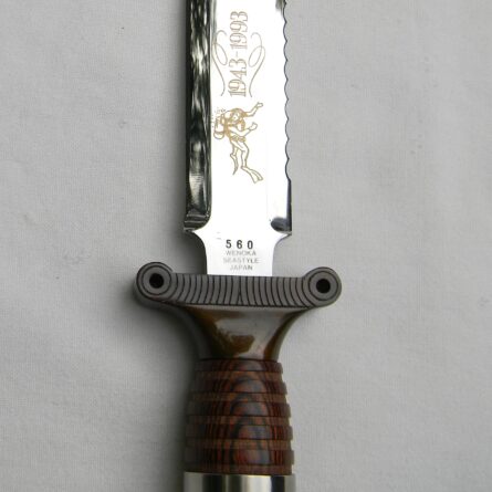 Wenoka, Japan 1943-1993 50 years of Scuba Diving History commemorative dive knife; rare NIB - Image 6